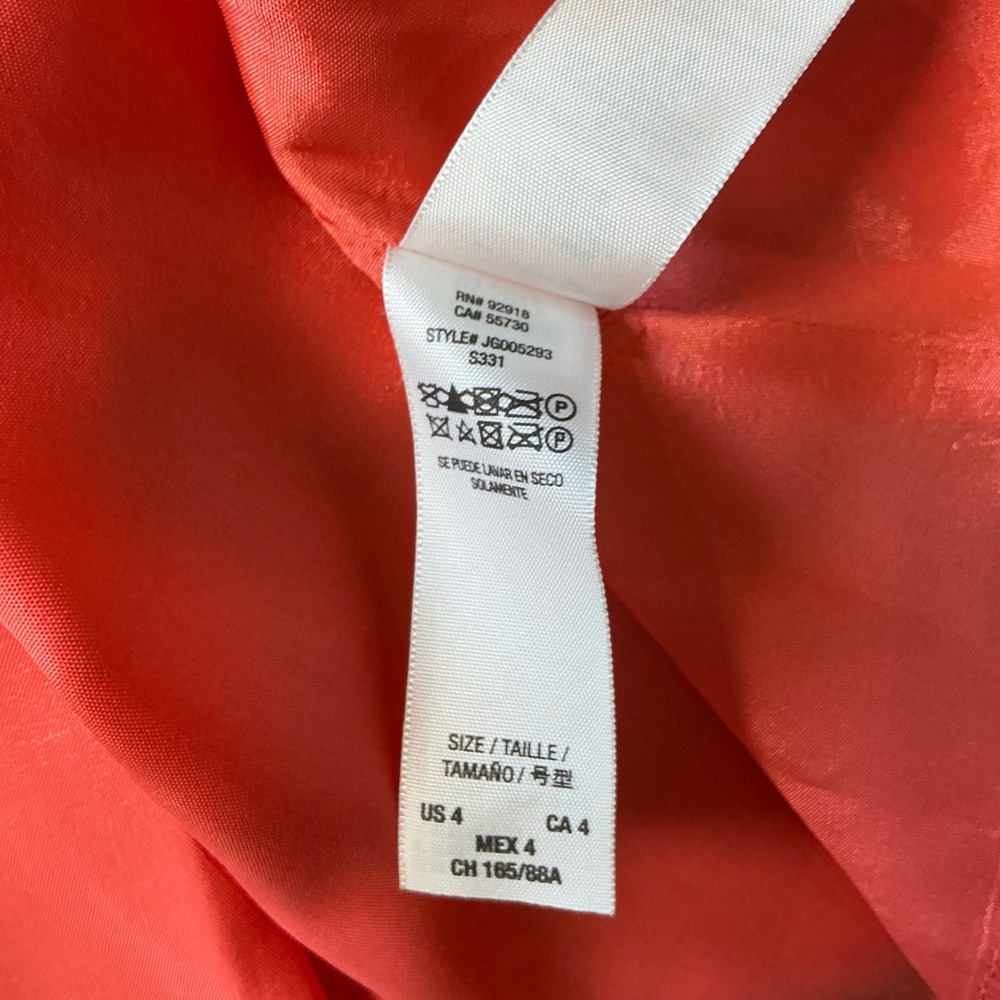 Juicy Couture Y2K Silk Dress Fit & Flare 4 Coral Ditsy Floral - Picture 7 of 7